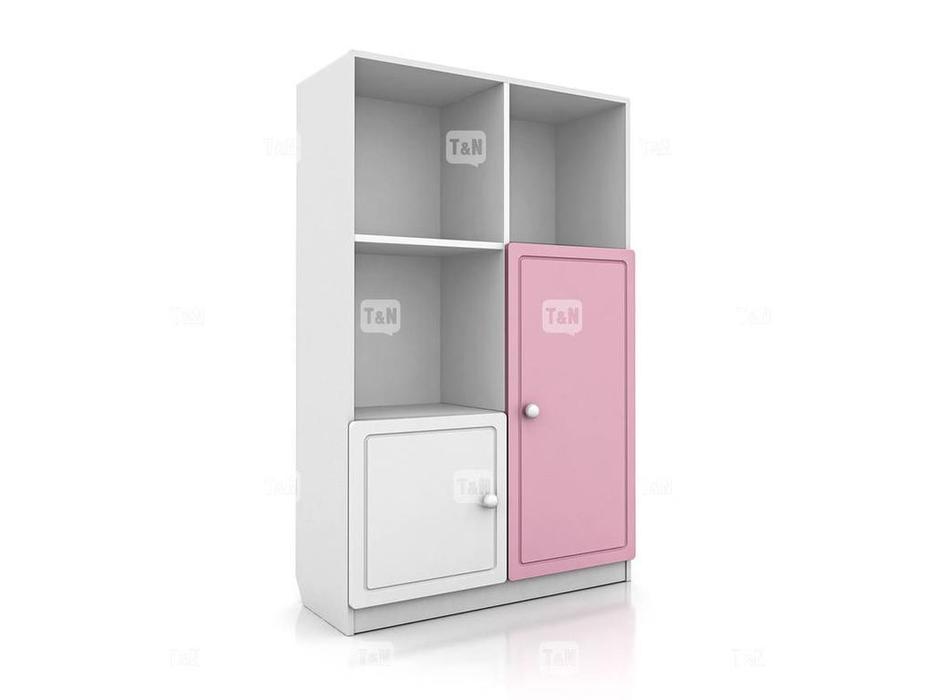 шкаф книжный  Michael Tomyniki  [91XR23] белый, розовый, зеленый, беж