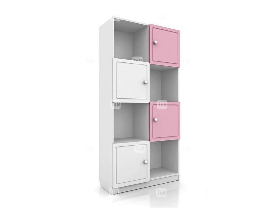 шкаф книжный  Michael Tomyniki  [91XR24] белый, розовый, зеленый, беж