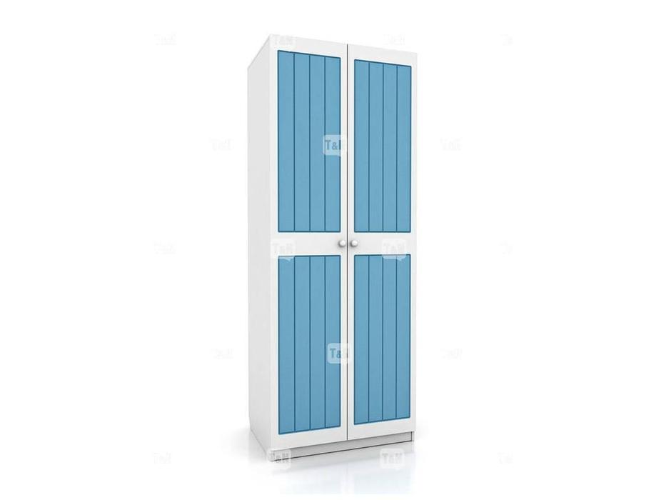 шкаф 2-х дверный  Robin Tomyniki  [92XE24] белый, розовый, голубой
