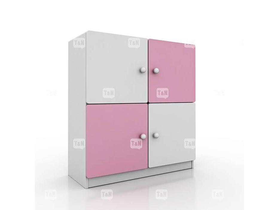 шкаф книжный  Robin Tomyniki  [92XR22] белый, розовый, голубой