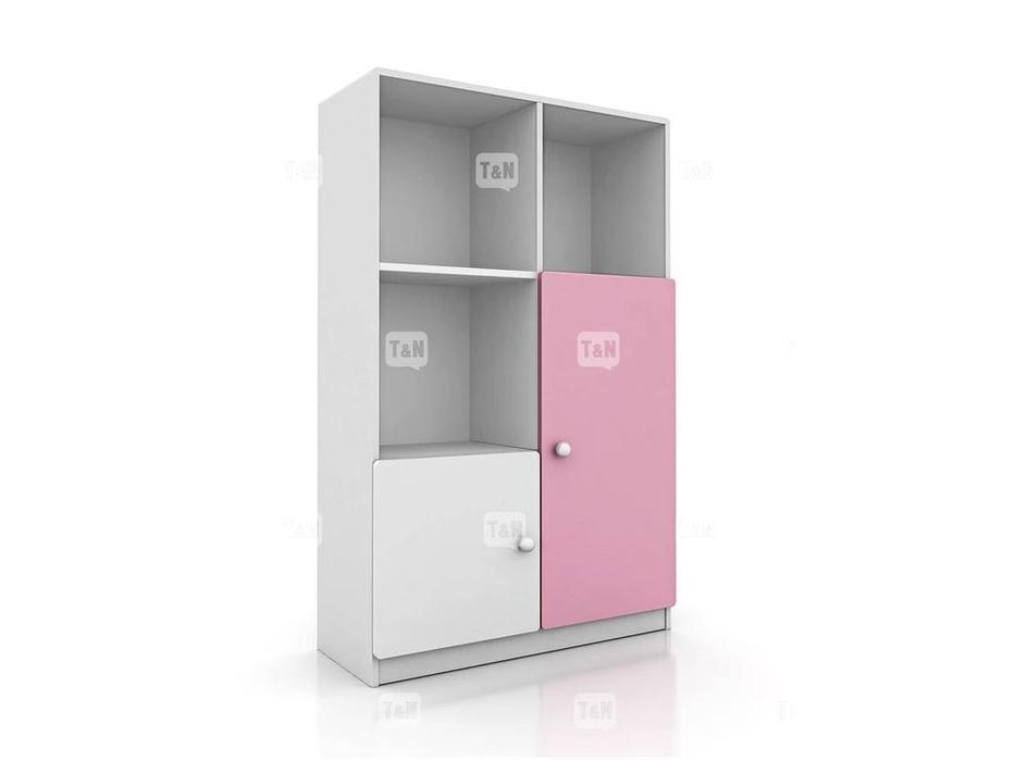 шкаф книжный  Robin Tomyniki  [92XR23] белый, розовый, голубой