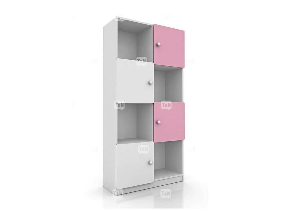 шкаф книжный  Robin Tomyniki  [92XR24] белый, розовый, голубой
