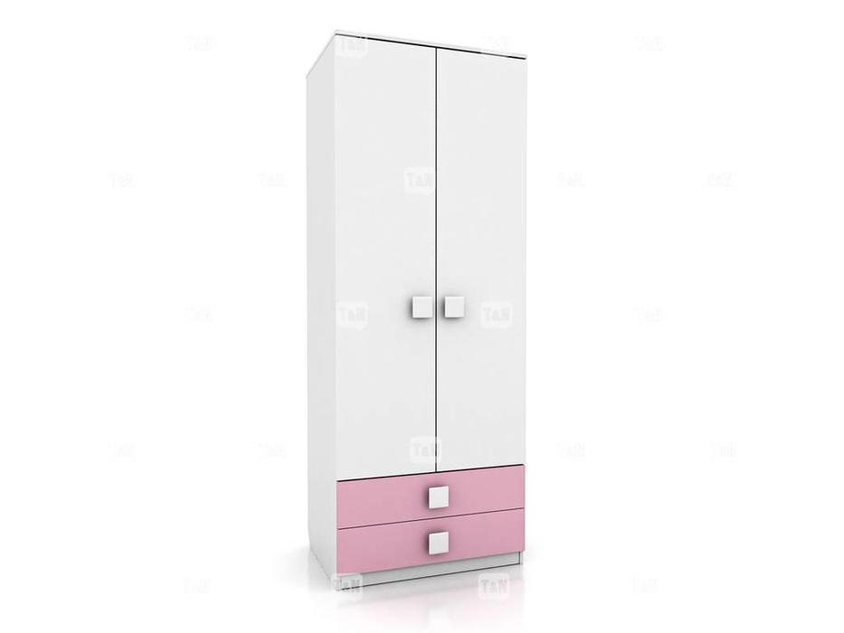 шкаф 2-х дверный  Tracy Tomyniki  [42XE21] цвет дуба, розовый, салатовый, голубой