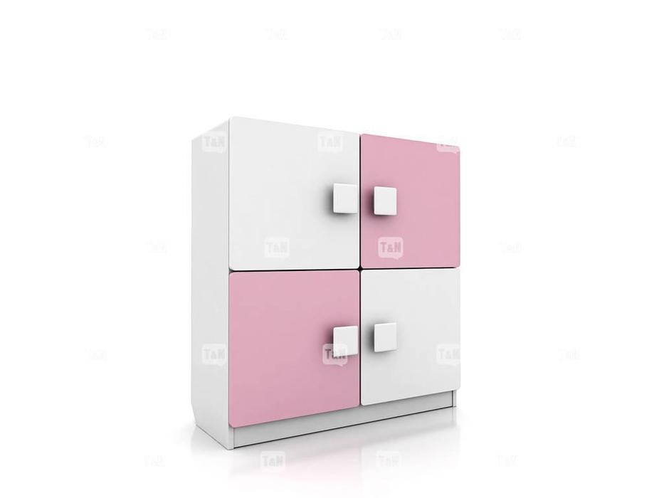 шкаф книжный  Tracy Tomyniki  [42XR22] цвет дуба, розовый, салатовый, голубой