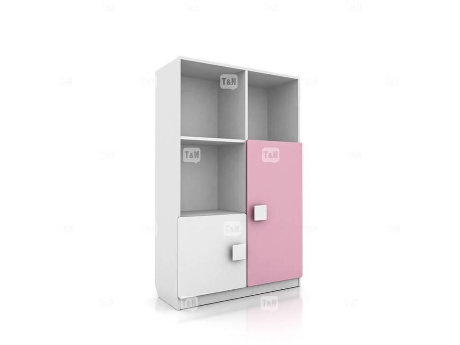 шкаф книжный  Tracy Tomyniki  [42XR23] цвет дуба, розовый, салатовый, голубой