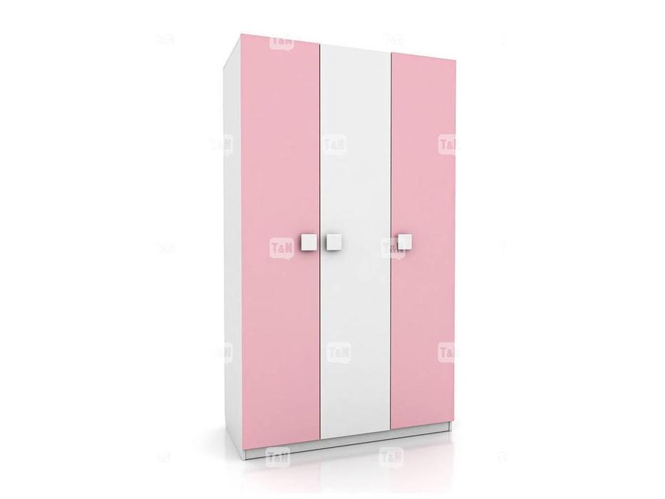 шкаф 3-х дверный  Tommy Tomyniki  [46XE30] розовый, салатовый, голубой, цвет дуба