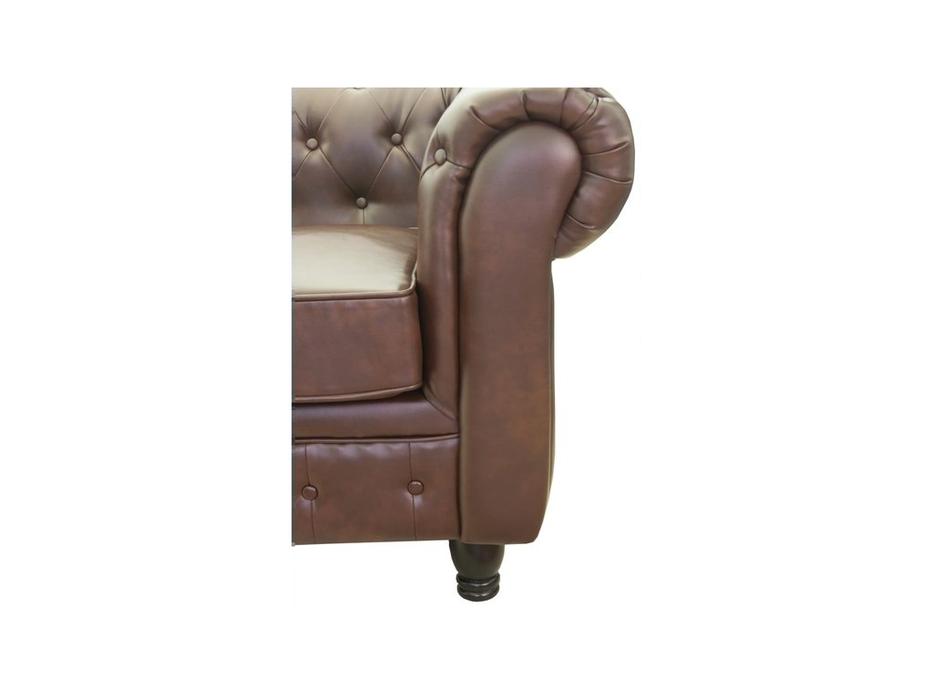 диван 3 местный Chesterfield: Interior [5KS24004-3-BR] (коричневый)
