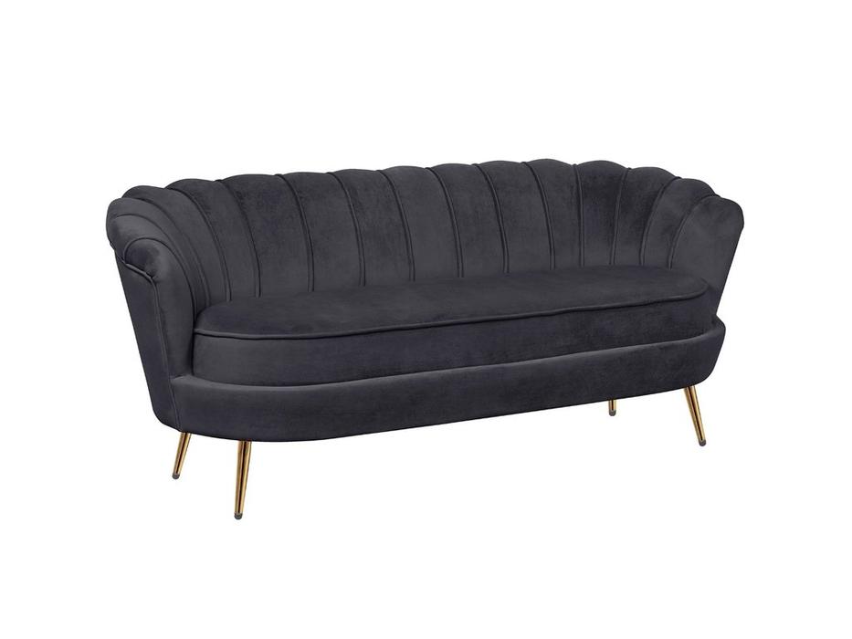 диван 3 местный ракушка Pearl Triple Interior  [7LV29043-B] черный