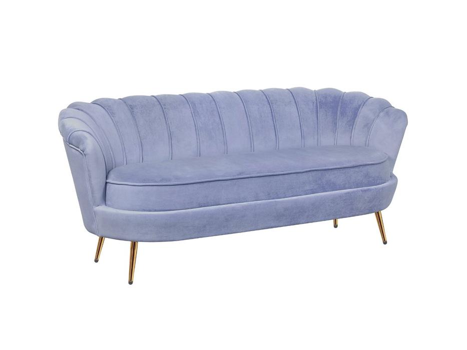 диван 3 местный ракушка Pearl Triple Interior  [7LV29043-S] синий