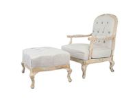 кресло с пуфом Honesta beige Interior  [YF-1803A-O] ткань