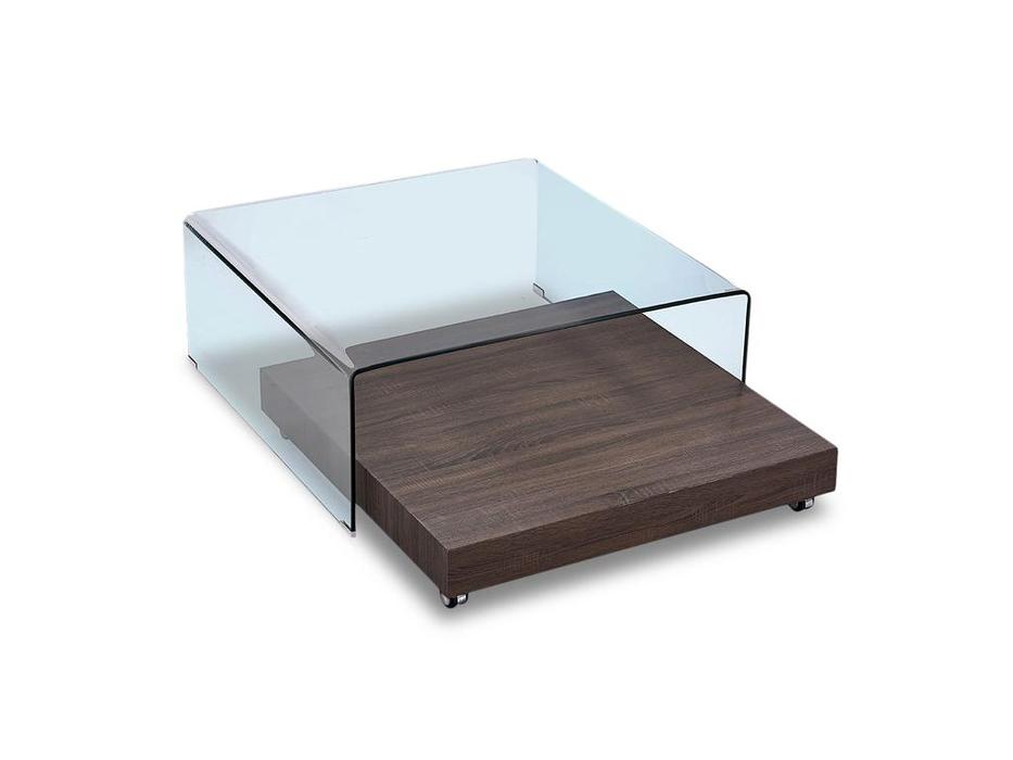 стол журнальный Comedor: ESF [F-GW505-brown] (стекло, коричневый)