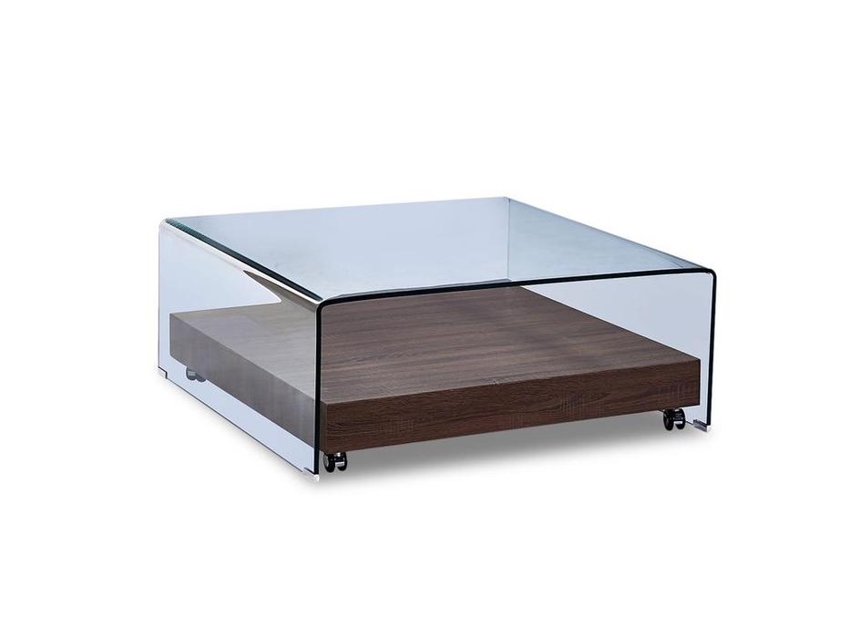 стол журнальный Comedor: ESF [F-GW505-brown] (стекло, коричневый)