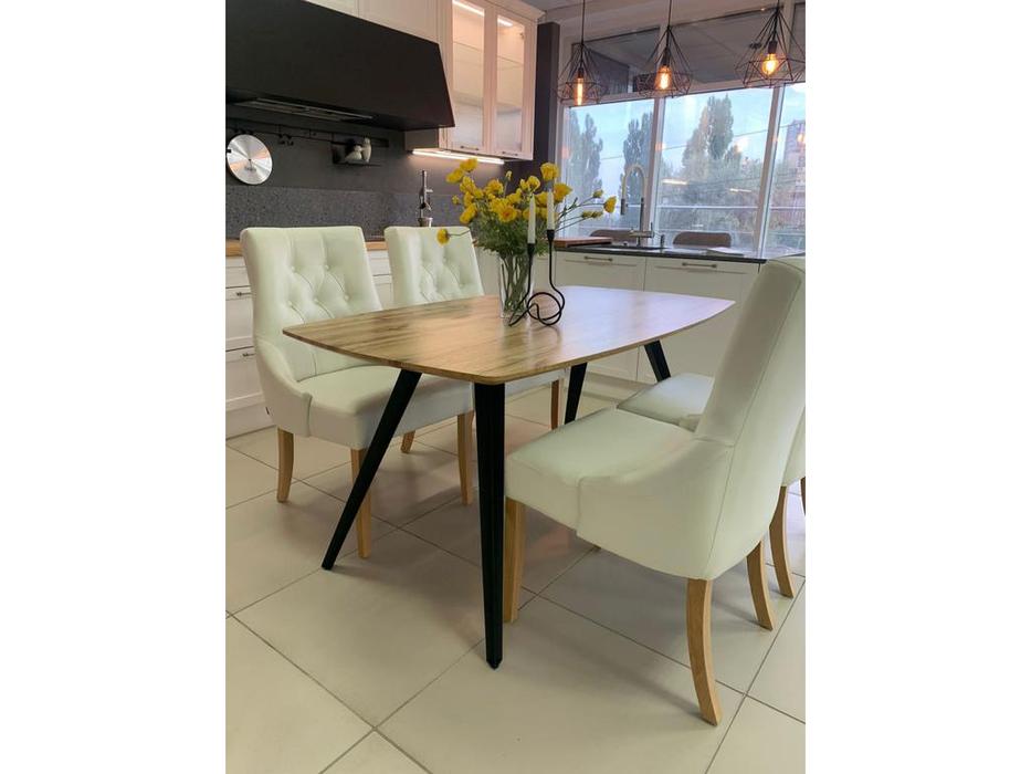 стол обеденный  Modern ESF  [DT FSD1905 #FV77014] светлое дерево, черный