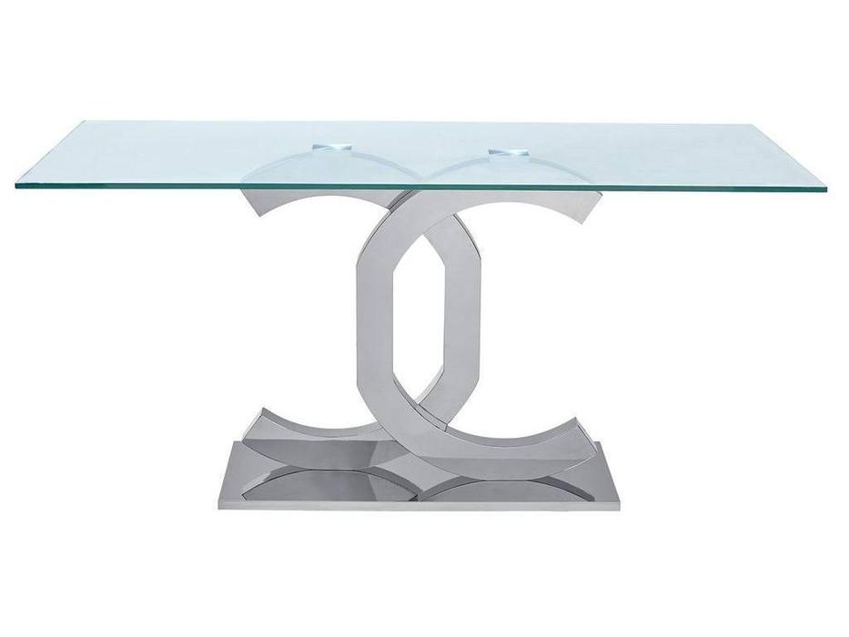 стол обеденный  Modern ESF  [FT 151BNEW] хром, стекло