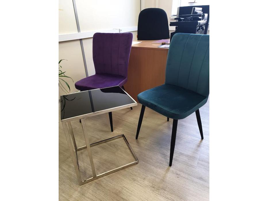 столик приставной  Modern ESF  [J015ЧЕРН] хром, черный