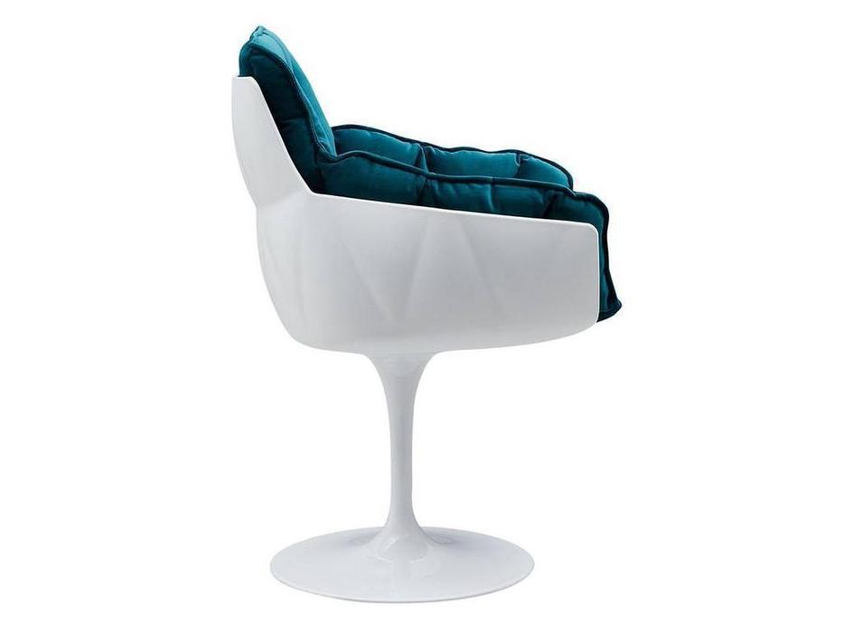 кресло вращающееся  Comedor ESF  [DС-1571D] белый, бирюзовый