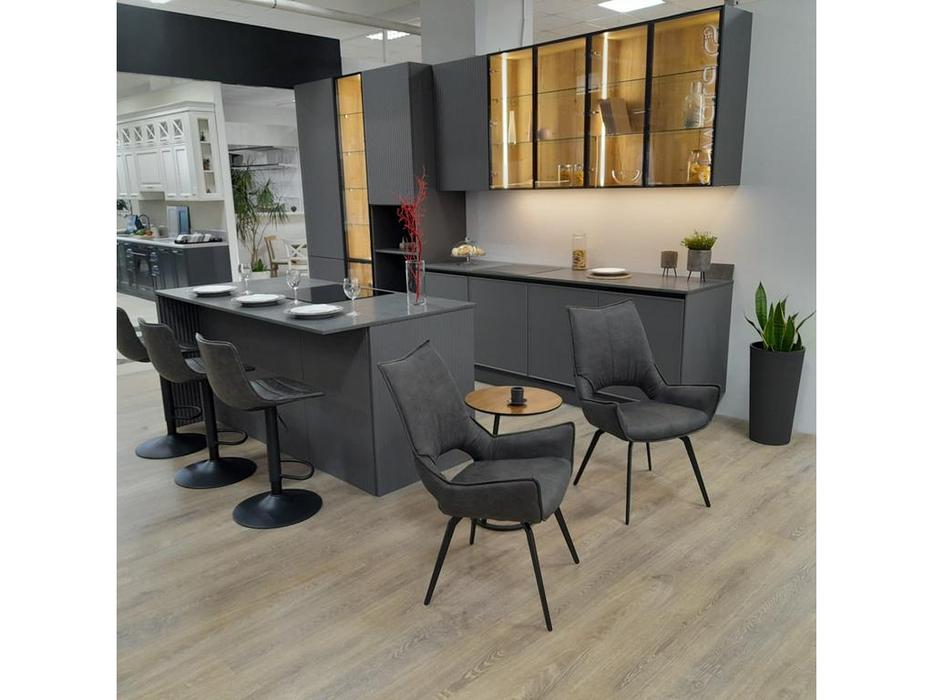 стул мягкий Comedor ESF  [DC1241grey/black] серый