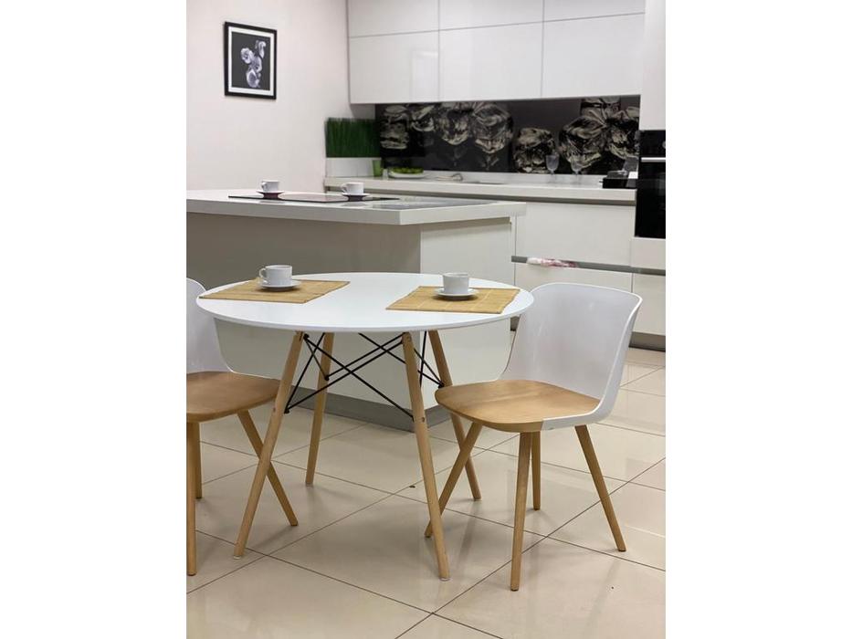 стол обеденный круглый  ESF  [DT-902-2 white (100)] белый