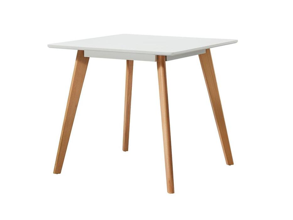 стол обеденный квадратный  ESF  [M-407 бел мат/бук] белый