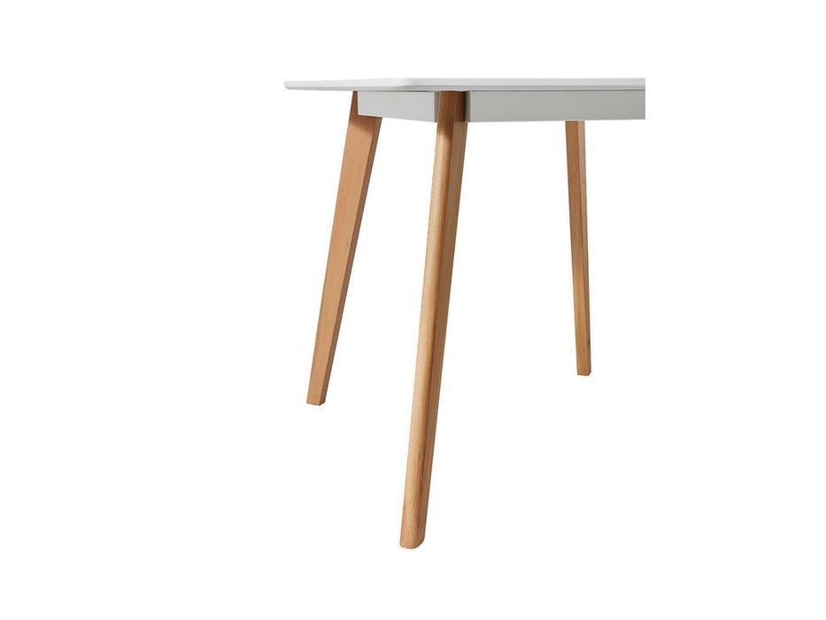 стол обеденный квадратный  ESF  [M-407 бел мат/бук] белый