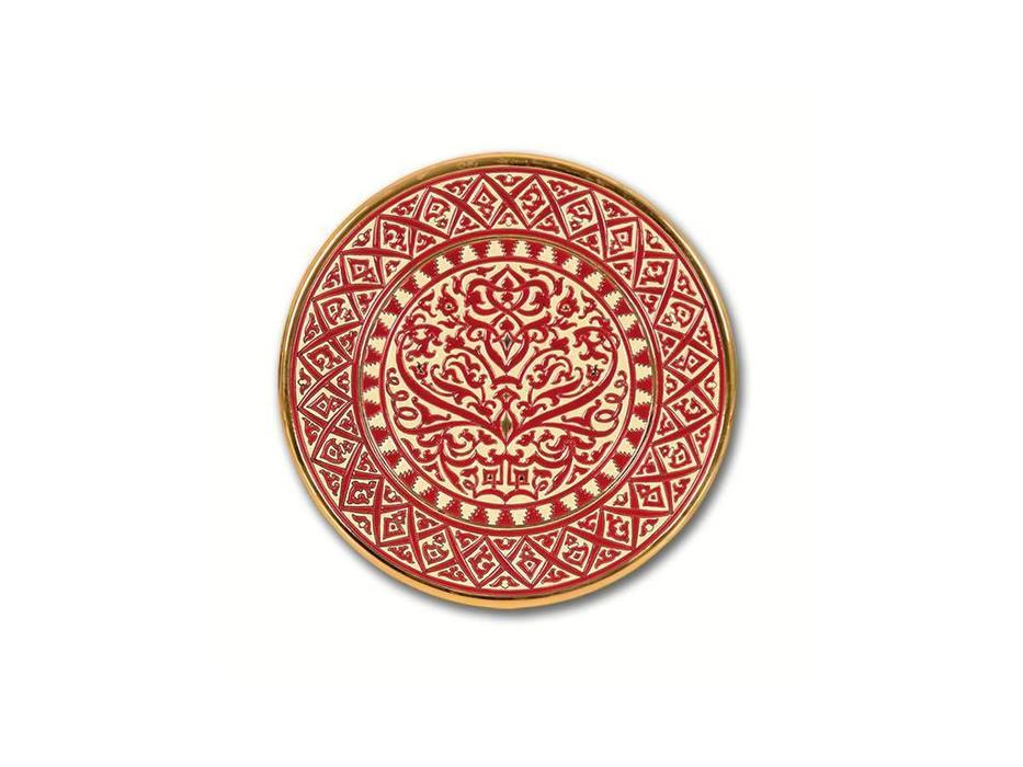 тарелка декоративная 23см Ceramico Artecer  [116-63] золото, разноцветный