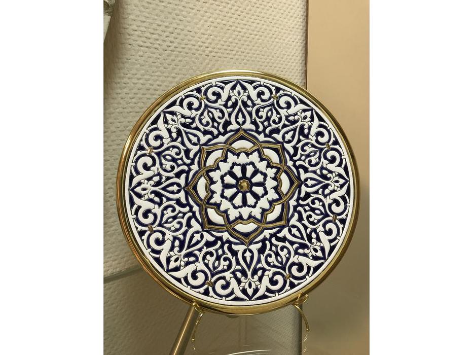 тарелка декоративная 28см Ceramico Artecer  [127-07] золото, синий