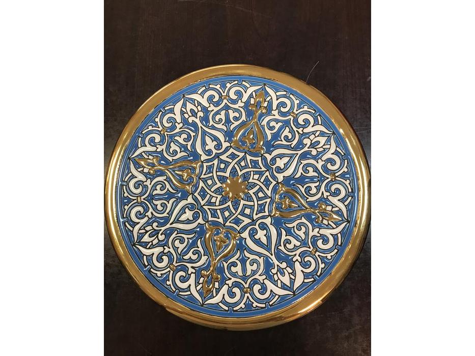 тарелка декоративная 23см Ceramico Artecer  [126-08] золото, синий