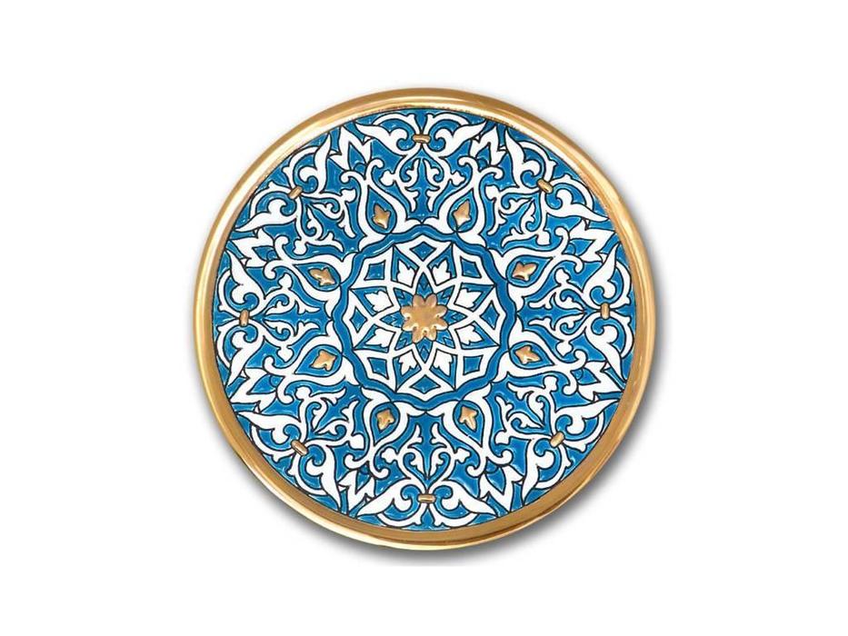 тарелка декоративная 32см Ceramico Artecer  [128-08] золото, синий