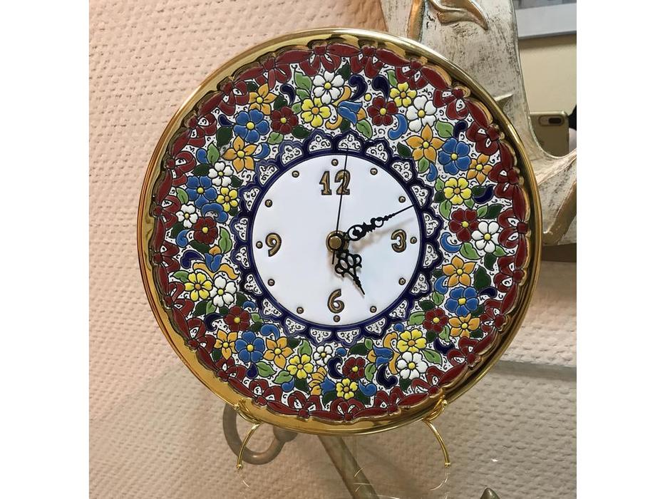 тарелка-часы диаметр 23см Ceramico Artecer  [316-01] золото, разноцветный