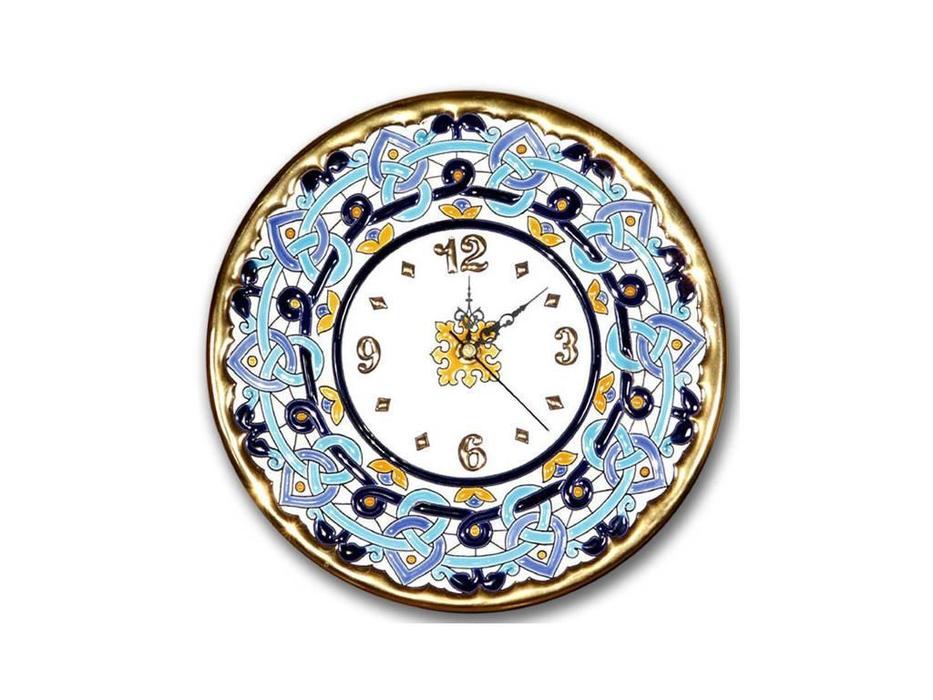 тарелка-часы диаметр 23см Ceramico Artecer  [316-04] золото, разноцветный