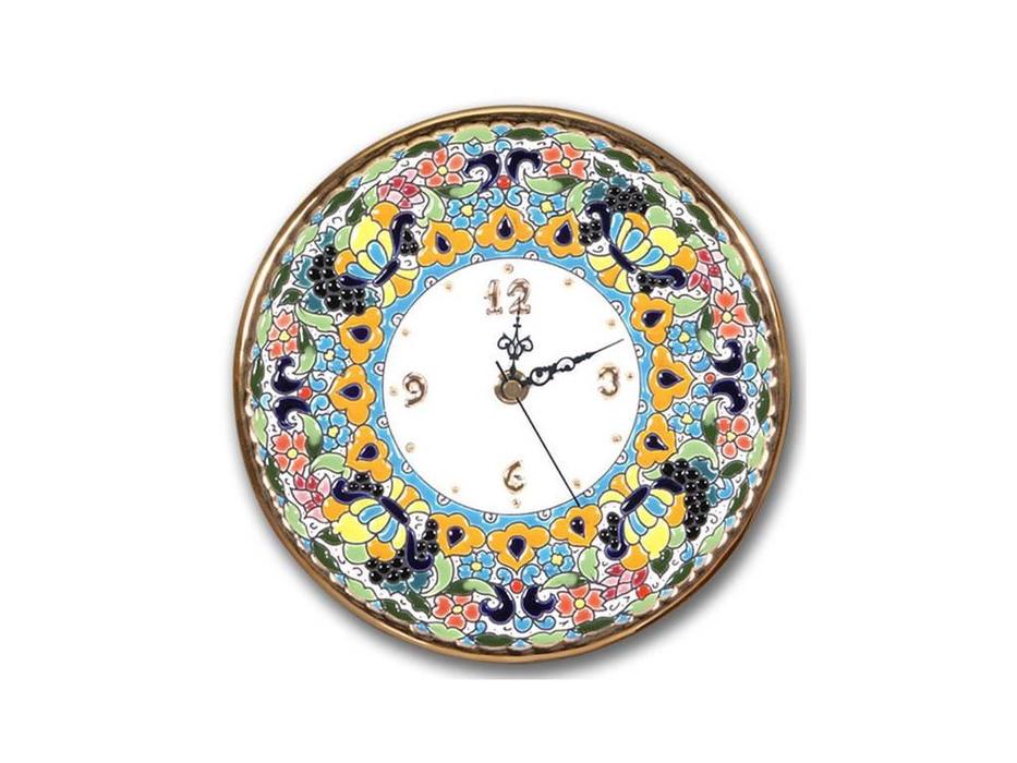тарелка-часы диаметр 21см Ceramico Artecer  [315-03] золото, разноцветный