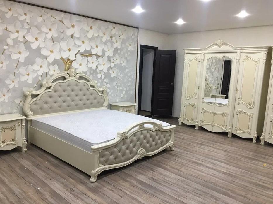 шкаф 4 дверный с зеркалами Рафаэлла Dia  крем, золото