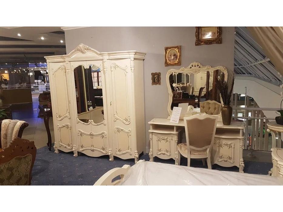 шкаф 4 дверный с зеркалами Рафаэлла Dia  крем, золото