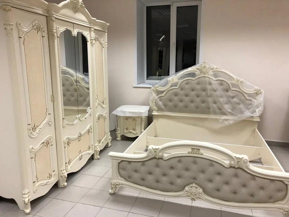 кровать двуспальная 180х200 Рафаэлла Dia  крем, золото