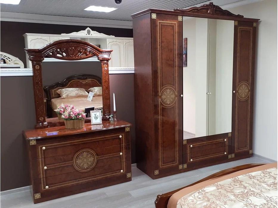 шкаф 4-х дверный  Рома Dia  орех