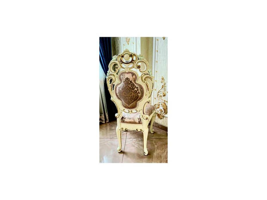 стул мягкий Барокко Люкс Мэри  [ГБ-10] золото, крем
