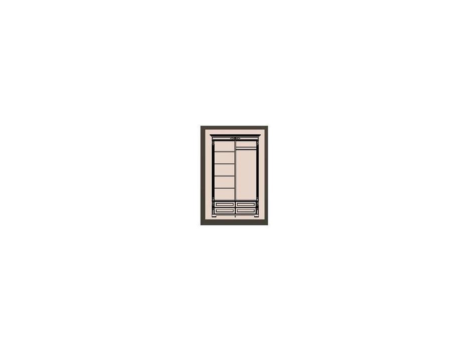 шкаф 2-х дверный  Decor Arco  [А-10/1325] беж, коричневая патина