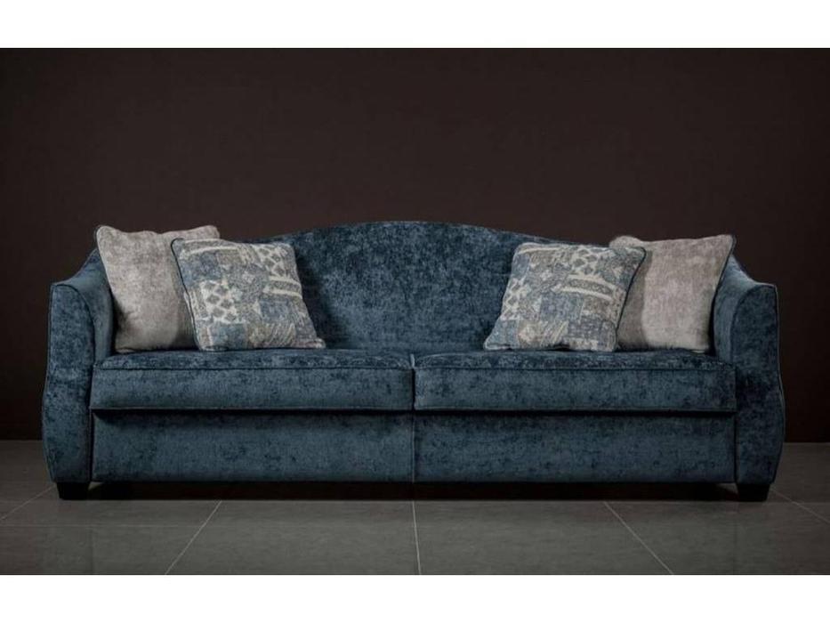 диван 3-х местный раскладной ткань Bergamo Liberty  [BER3R] синий