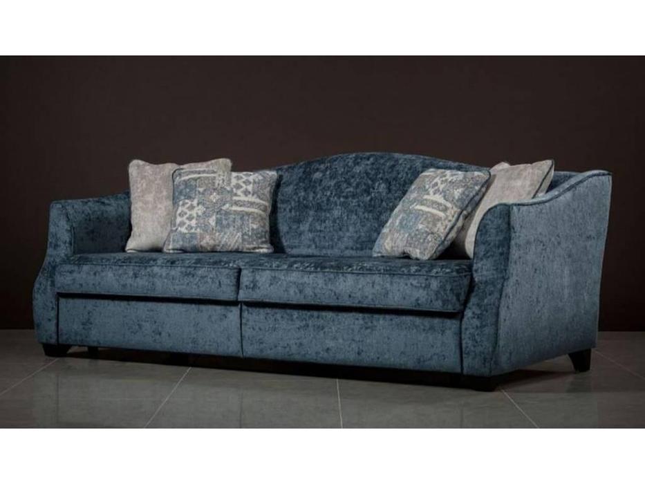диван 3-х местный раскладной ткань Bergamo Liberty  [BER3R] синий