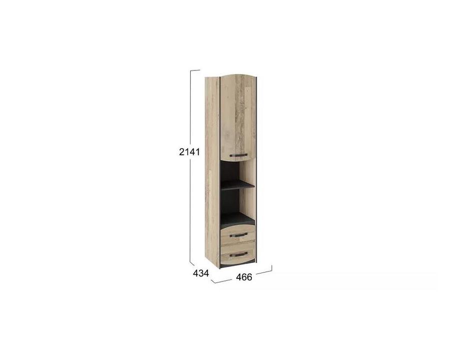 шкаф комбинированный Кристофер Triya  [ТД-328.07.20] коричневый