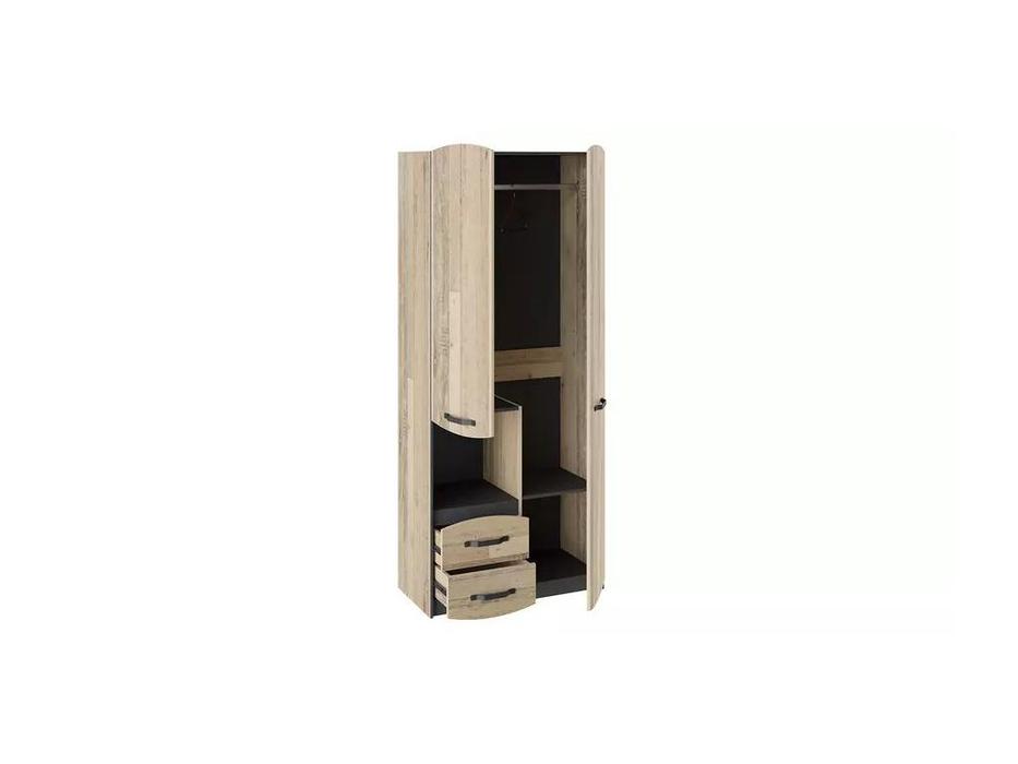 шкаф 2 дверный комбинированный Кристофер Triya  [ТД-328.07.26] коричневый