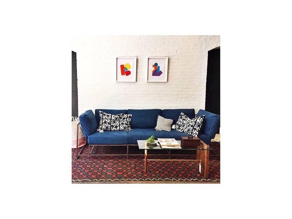 диван 3-х местный Дэним Loft The Sofa  синий
