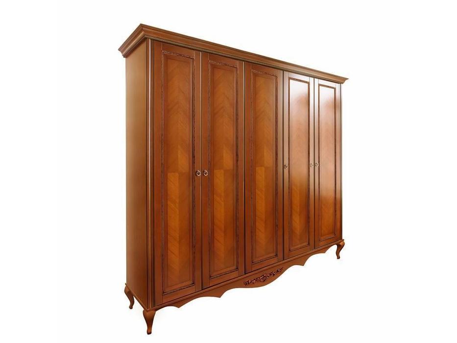 шкаф 5-ти дверный  Неаполь Timber  [T-455/Y] янтарь