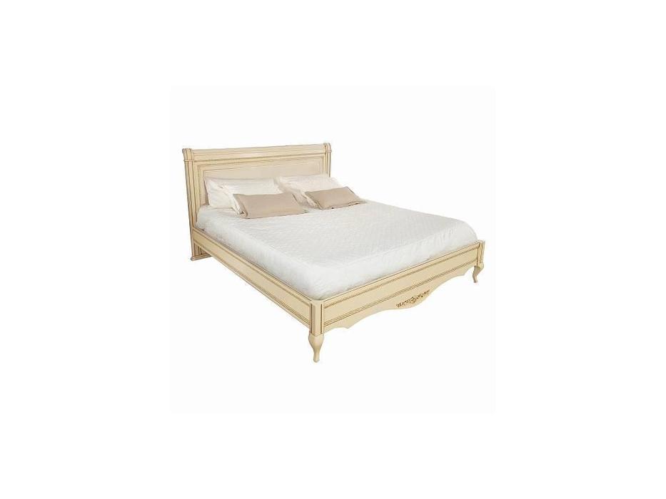 кровать двуспальная  Неаполь Timber  [T-480/VO] ваниль, золото