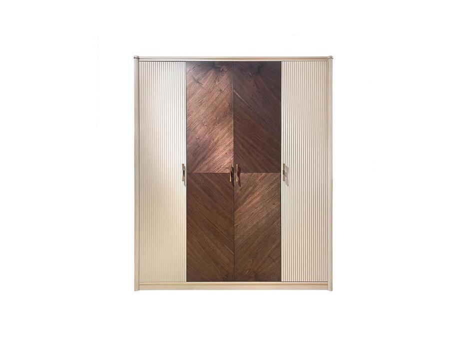 шкаф 4 дверный  Венеция Timber  [Т-154/ML/NA] меланж, орех