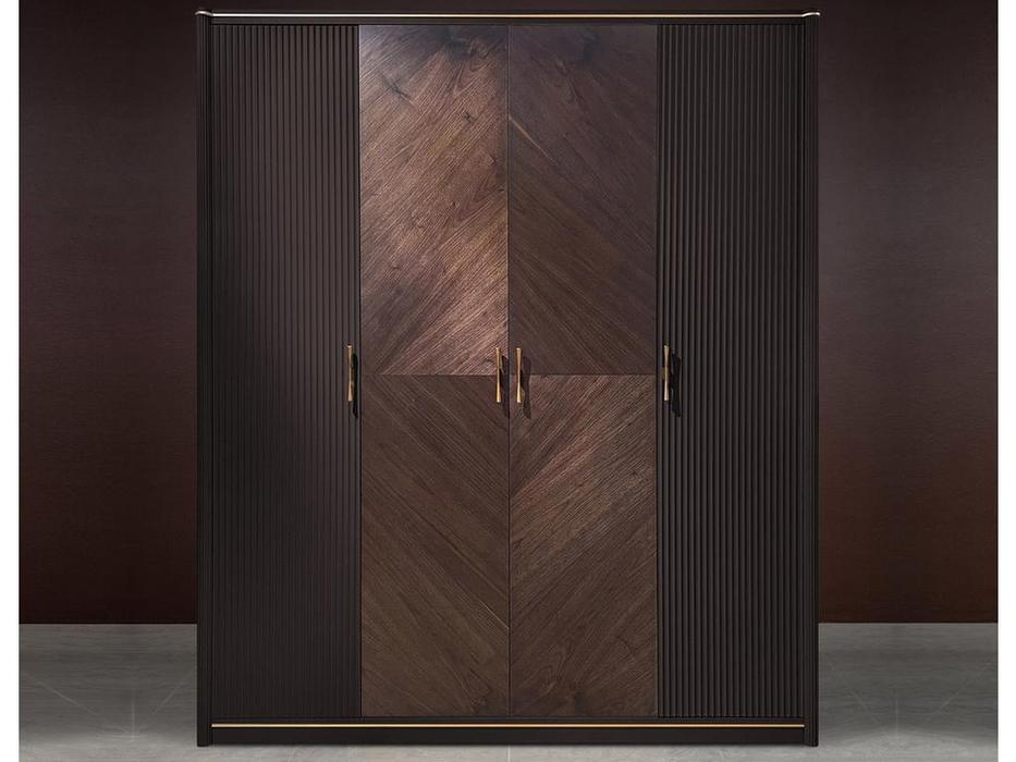 шкаф 4 дверный  Венеция Timber  [Т-154/MO/NA] моккачино, орех