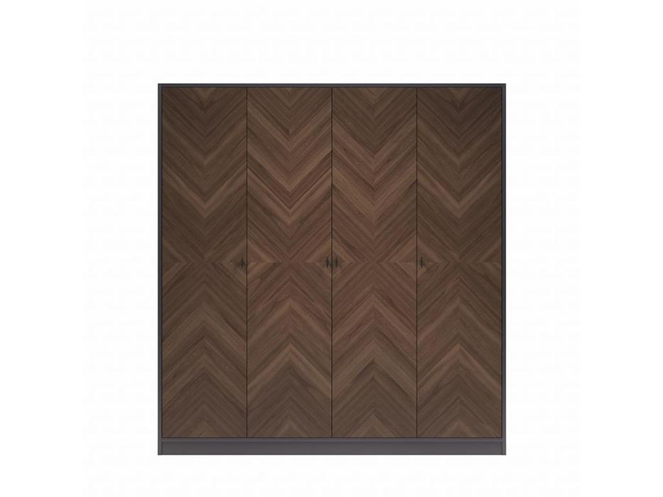 шкаф 4-х дверный  Альба Timber  [Т-954/NA/M] американский орех, мокко