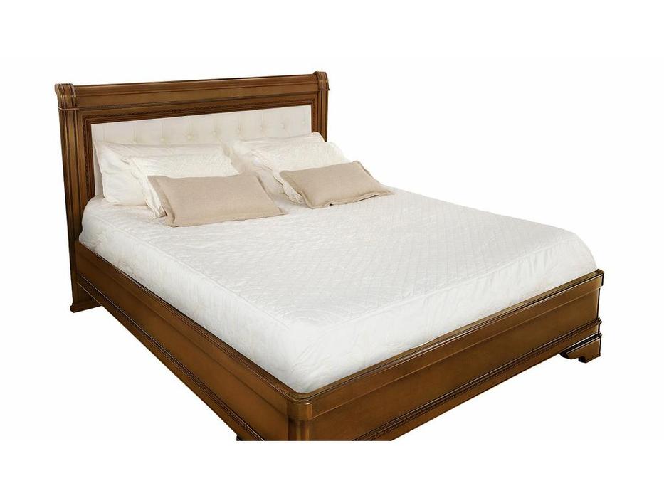 кровать двуспальная 160х200 без изн-я с мягкой спинкой Палермо Timber  [T-766/N] янтарь