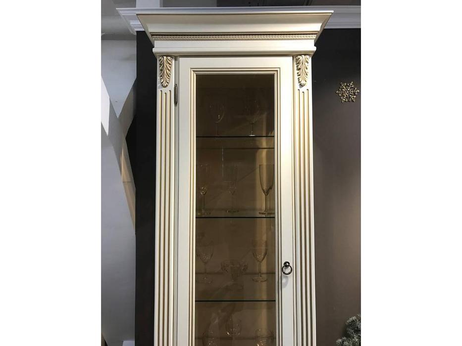 витрина 1 дверная правая Палермо  Timber  [Т-701R/VOS] ваниль, золото