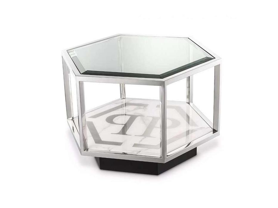 столик приставной приставной Falcon View Eichholtz  [PP0198] серебро
